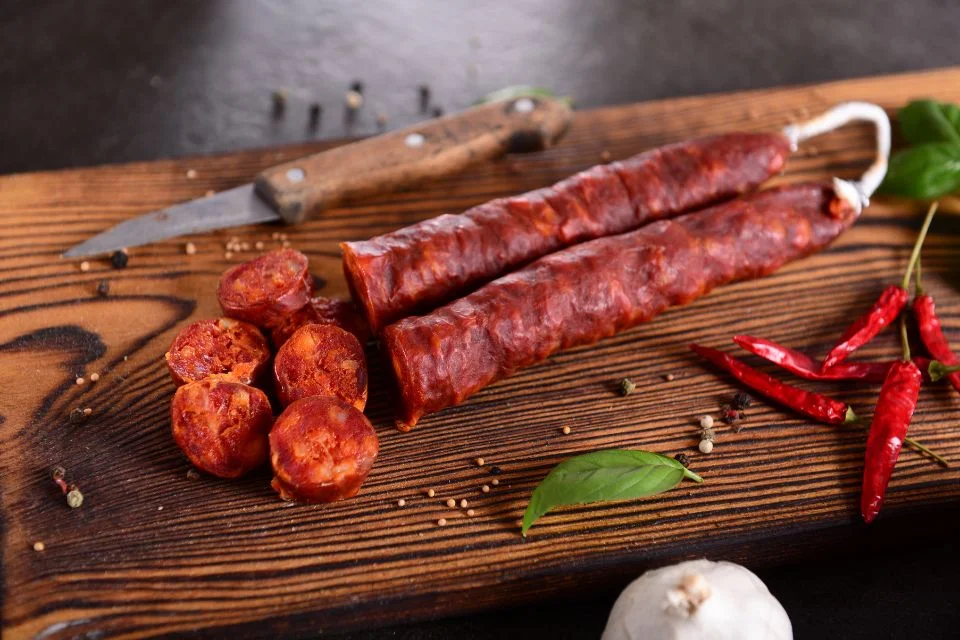 Spanish pig sausage with a sweet and smoky paprika flavor