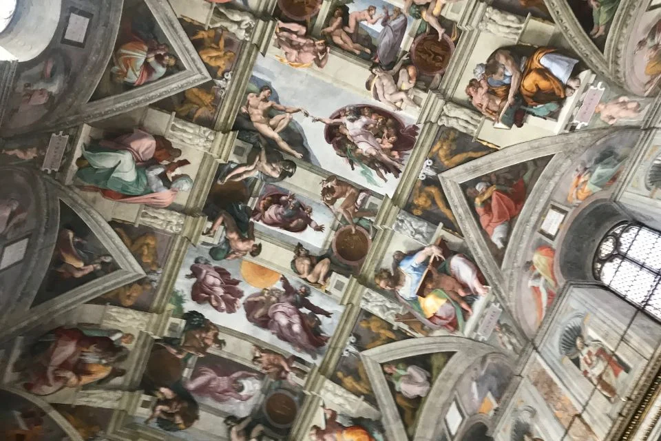 the holy Sistine Chapel is full of tourists