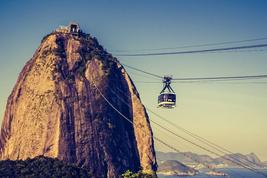 Sugarloaf Mountain is a peak situated in Rio de Janeiro, Brazil