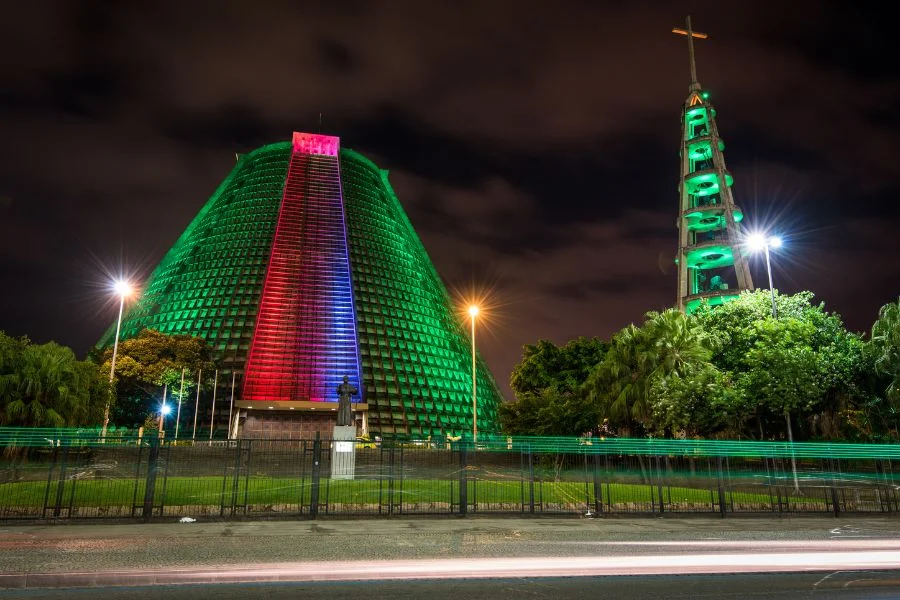 The Cathedral of Rio de Janeiro, built between 1964 and 1979