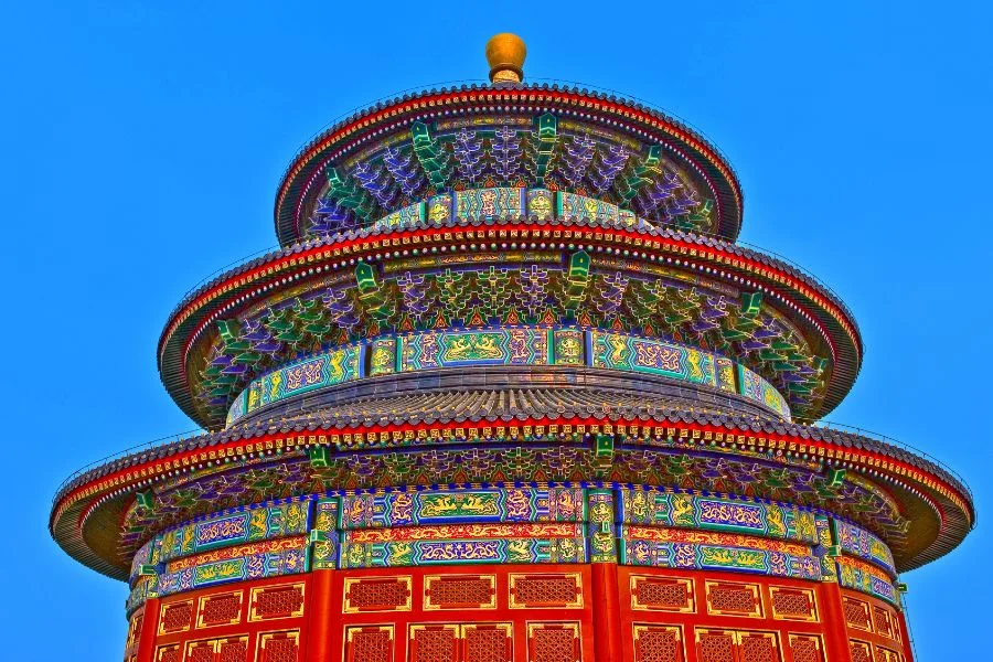 The Temple of Heaven is a beautiful temple in Beijing that was built 600 years ago