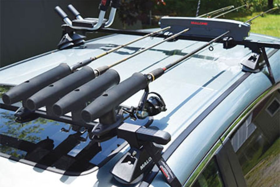 Fishing rod holder for cars